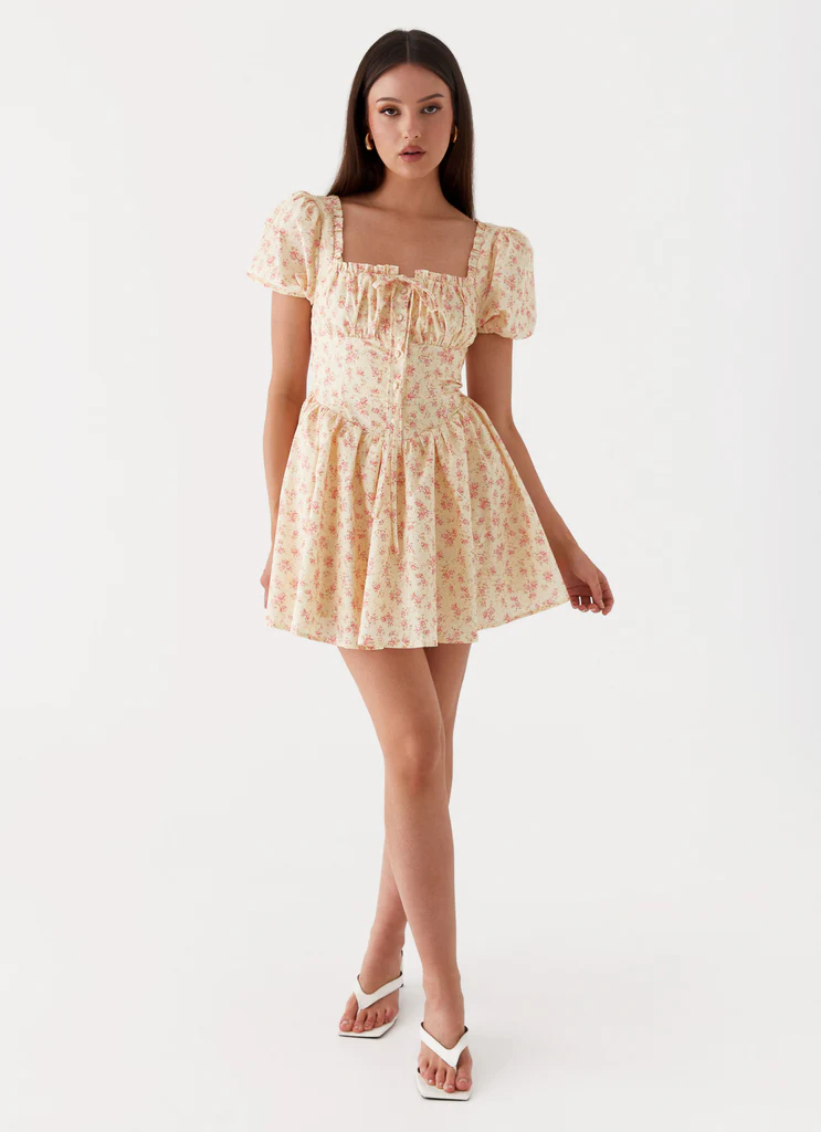 Robe Mila Mini - Floral Ditsy Jaune
