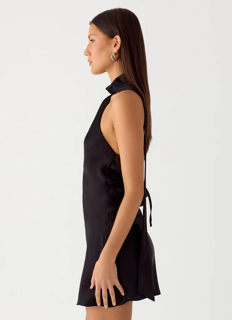 Robe Mini Écharpe Keena - Noir