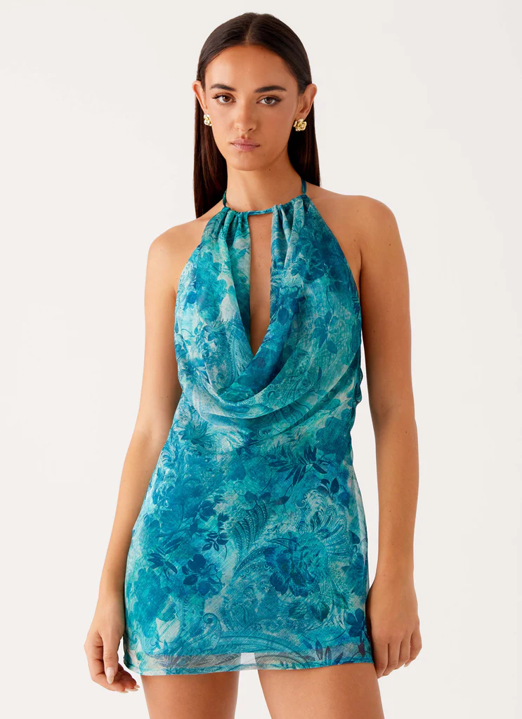 Robe Mini Ele – Turquoise Robe Mini Ele - Turquoise
