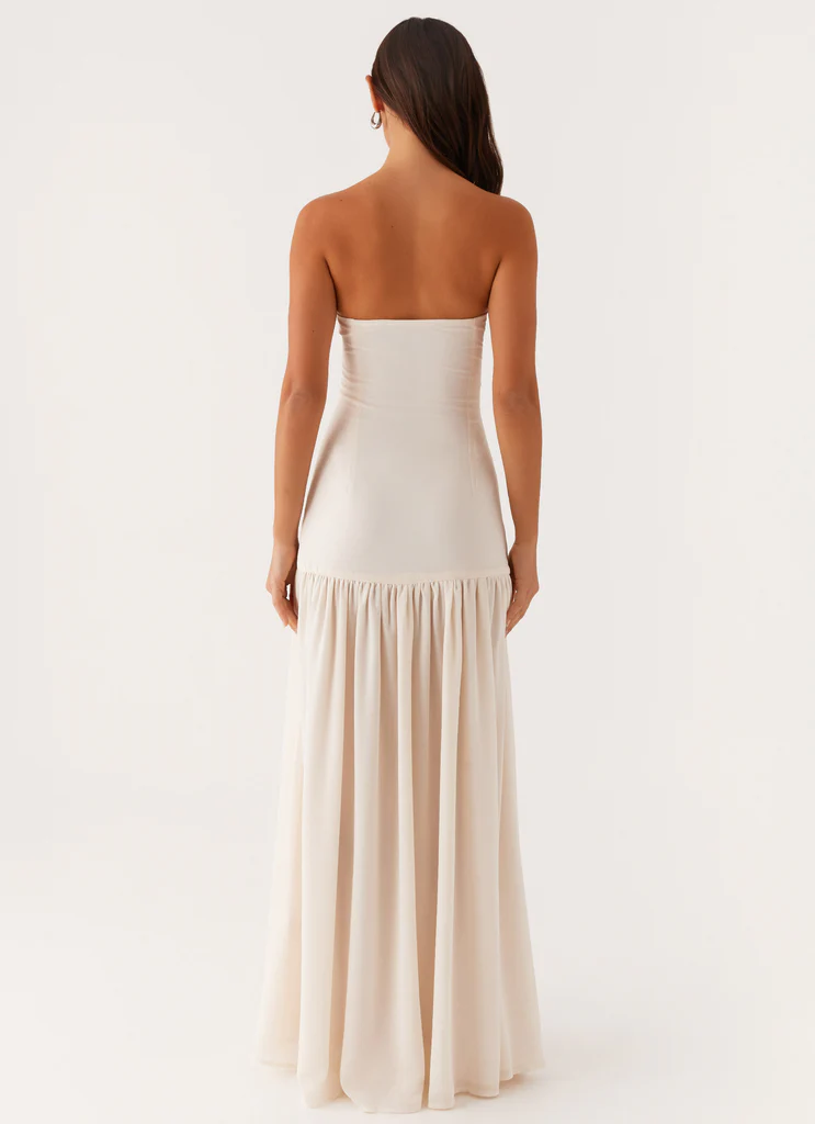 Robe Maxi Sans bretelles Eden - Ivoire