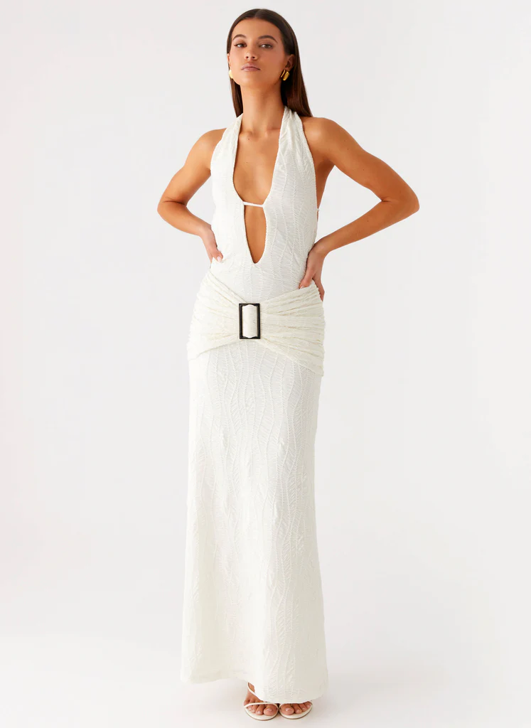 Robe maxi Smoke Ivy - Blanc