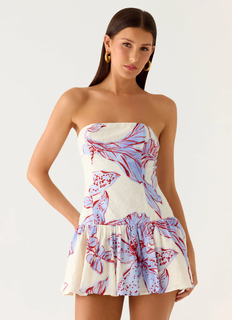 Robe Mini Mario - Fleurs Pourpres