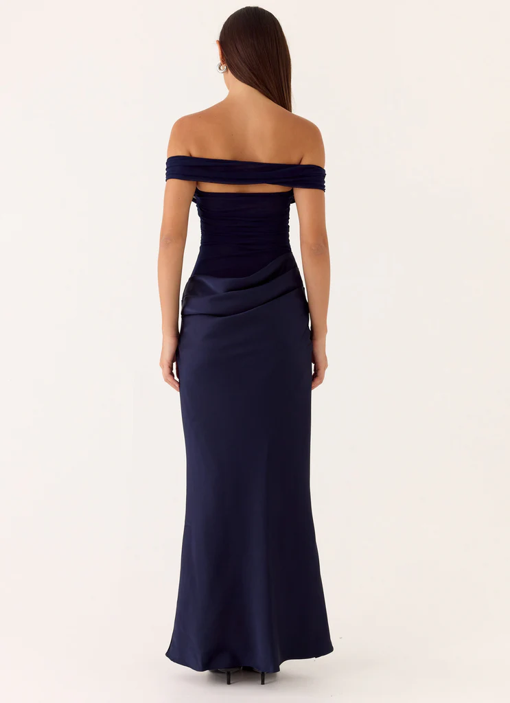 Robe Maxi Alicent - Bleu Marine