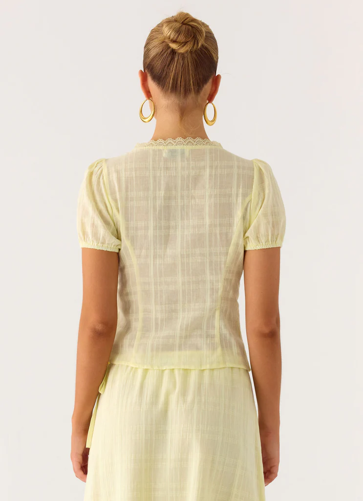 Chemise à boutons Sweet Lullaby - Jaune citron