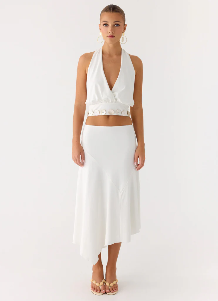 Top à boutons Ignite It - Blanc