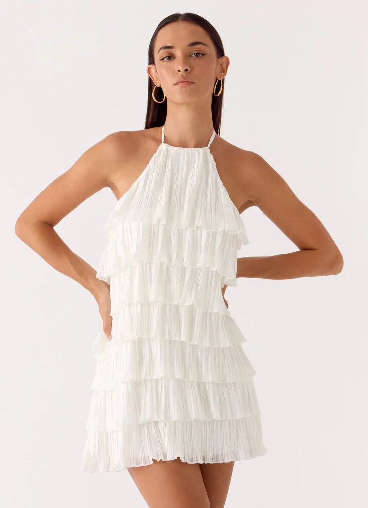 Robe Mini Lunar Bloom - Ivoire
