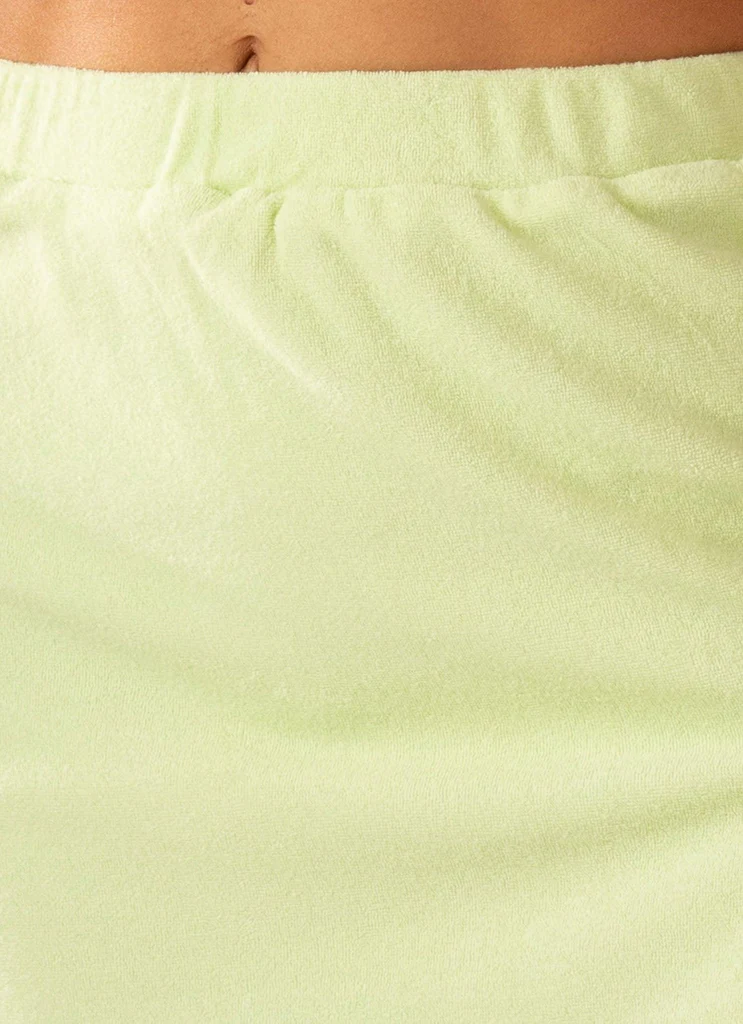 Mini-short en terry Changing Seasons - Vert lime