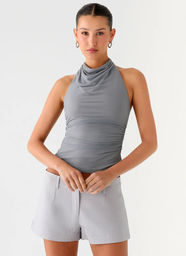 Top Rosana Halter - Gris