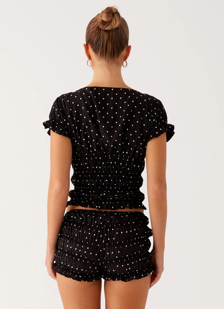 Natalia Ruched Top – Tache noire Natalia Ruched Top - Tache noire
