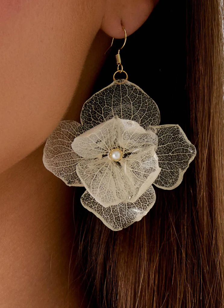 Boucles d'oreilles Onda Rosa - Ivoire