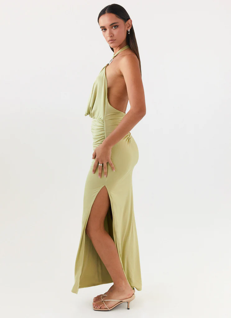 Robe maxi Samara à bretelles - Sauge