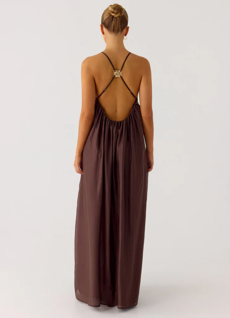 Robe maxi Losario - Chocolat frais
