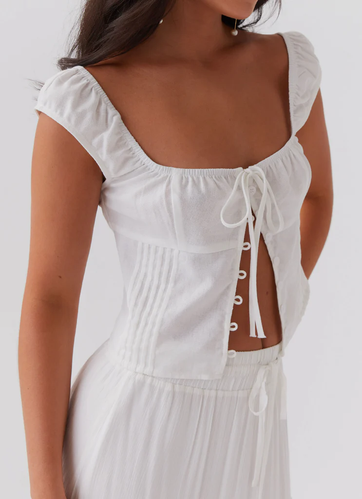 Xanthe Bustier Top - Mist Ivoire
