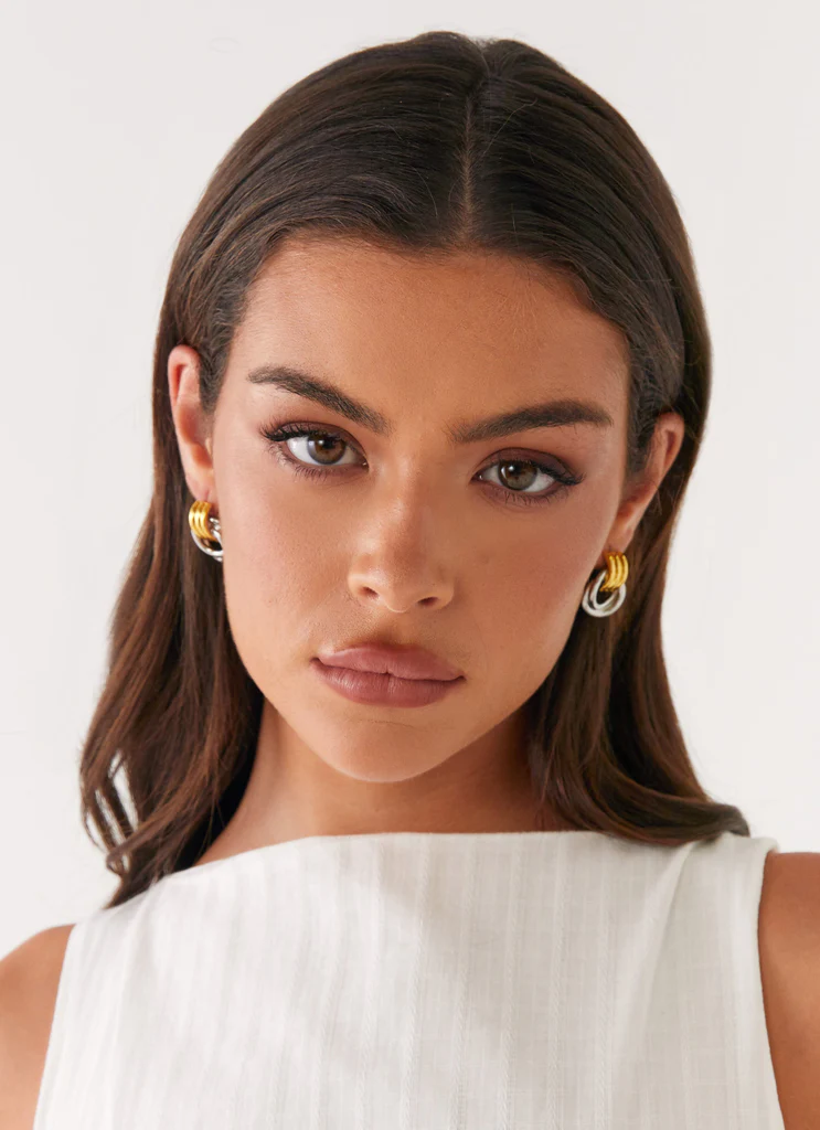 Boucles d'oreilles Nicolina - Or/Argent