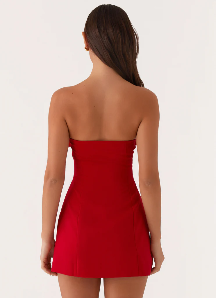 Robe Mini Sans bretelles Patsie – Rouge Robe Mini Sans bretelles Patsie - Rouge