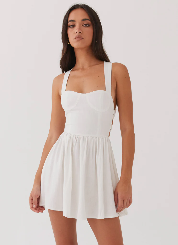 Robe Mini en Lin Penelope – Ivoire Robe Mini en Lin Penelope - Ivoire