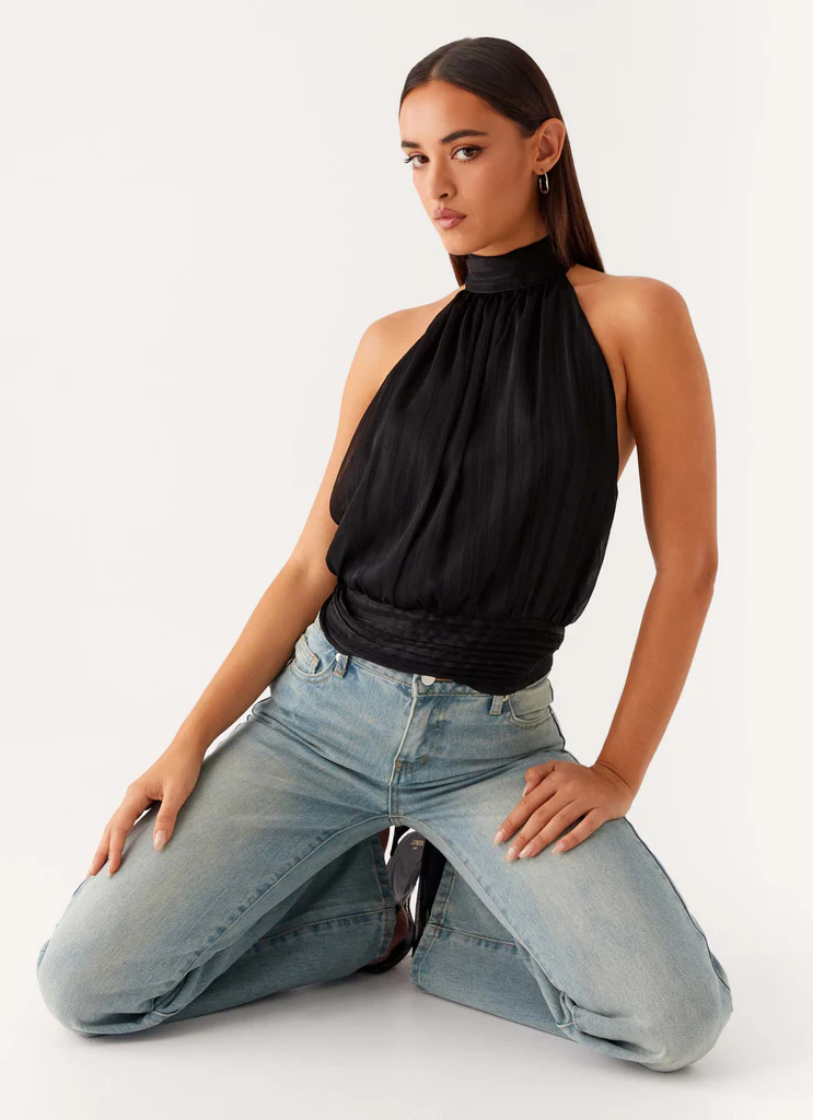 Top en Chiffon Willow - Noir
