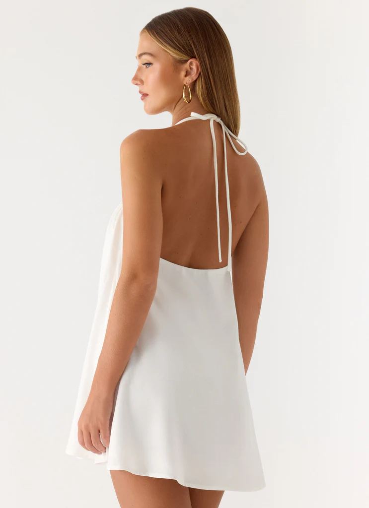 Robe Mini en Lin Soft Breeze – Blanc Robe Mini en Lin Soft Breeze - Blanc