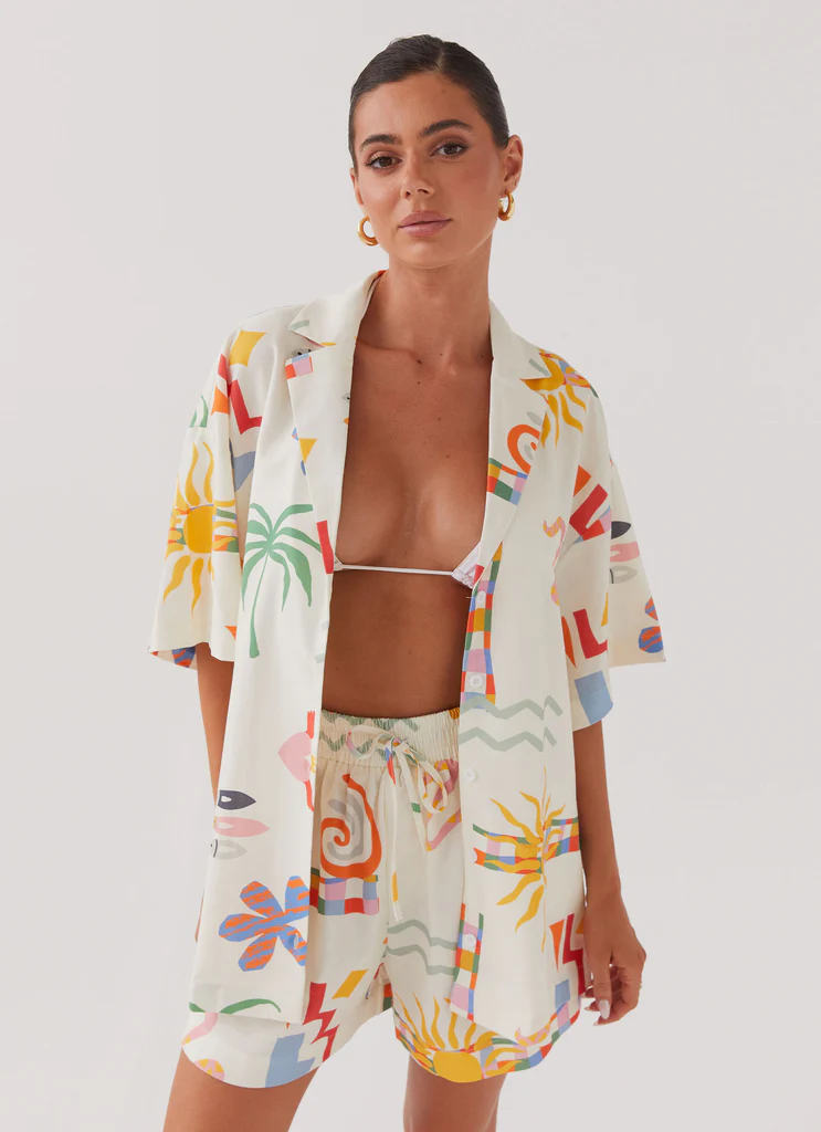 Shorts en lin Tallulah - Palm d'été