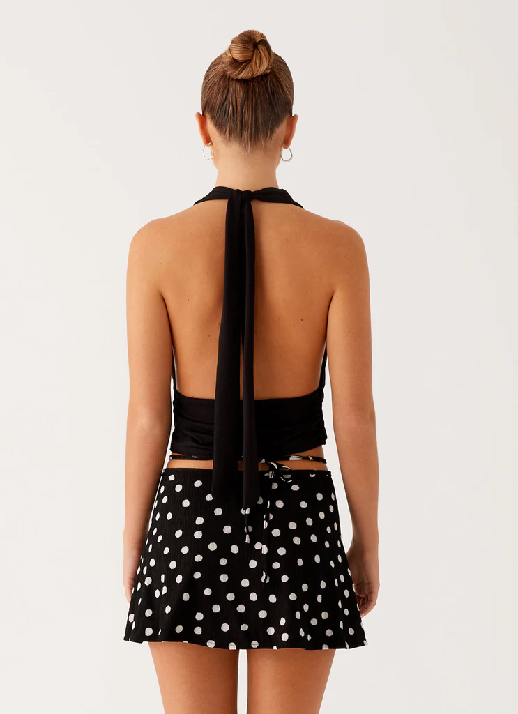 Top en cowl Ashi - Noir