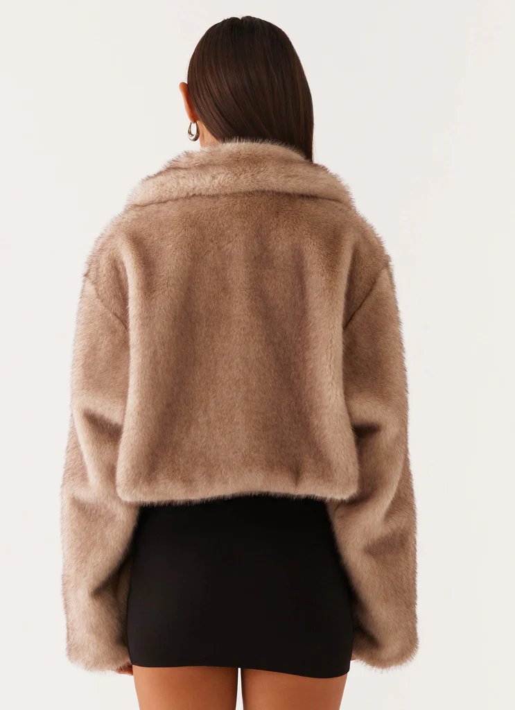 Manteau en fausse fourrure Yasmina - Beige