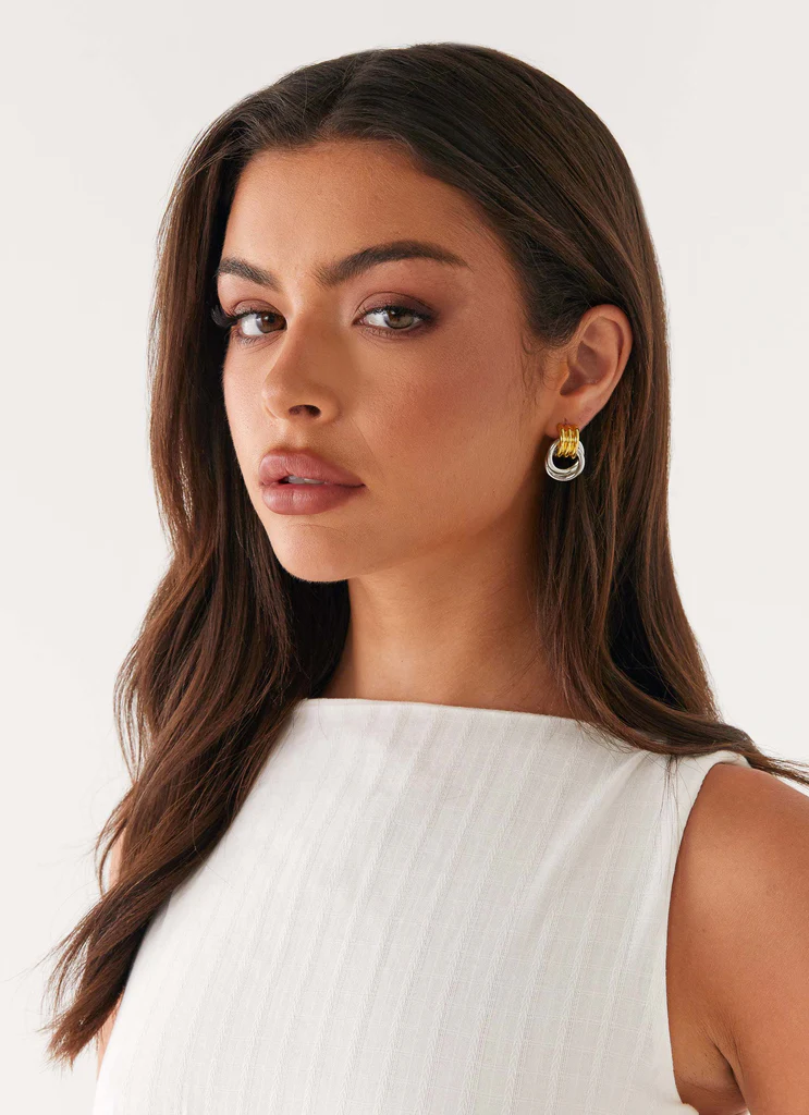 Boucles d'oreilles Nicolina - Or/Argent