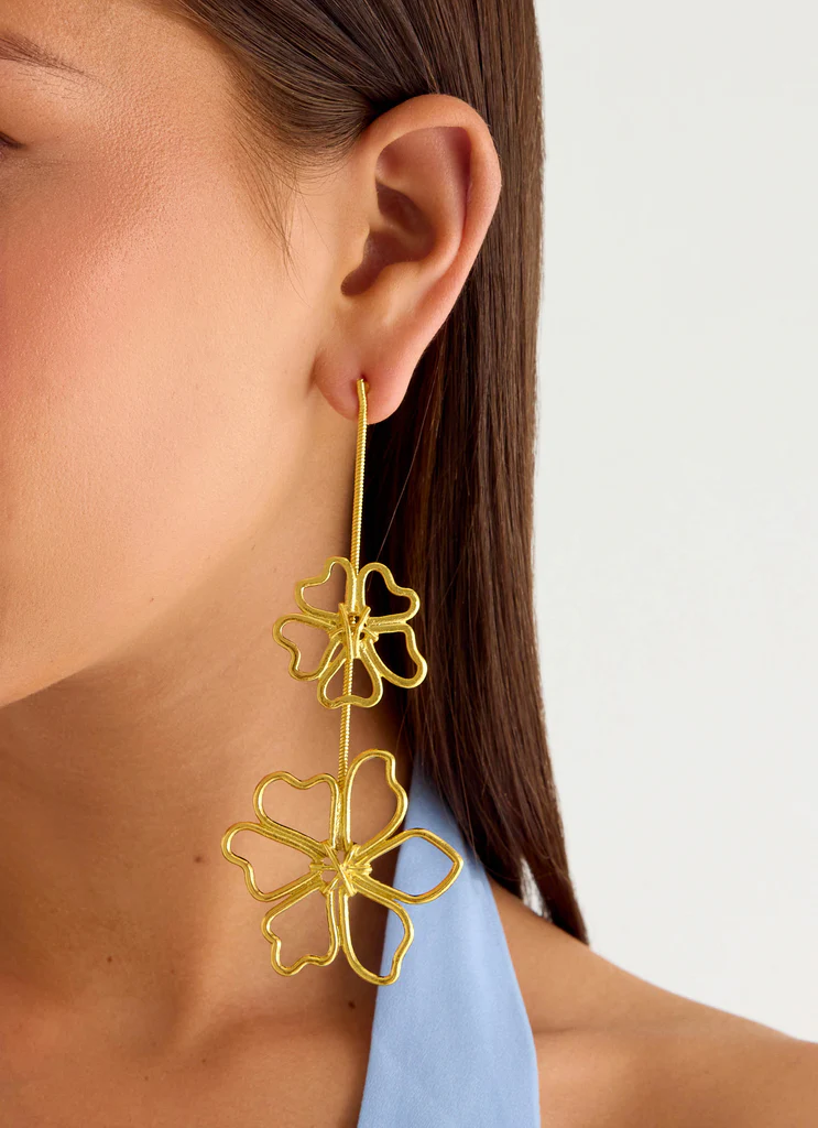 Boucles d'oreilles Fleurs sauvages - Or