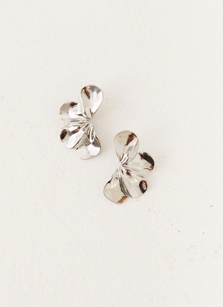 Boucles d'oreilles Fleurs de Caspian - Argent