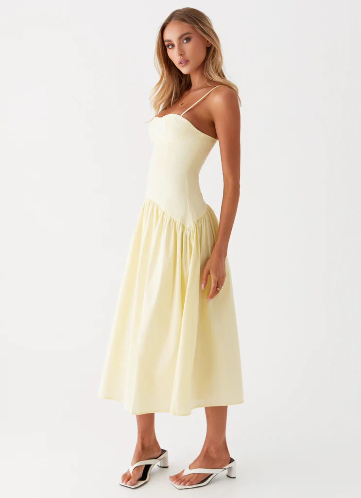 Robe Midi Corset Yvette - Jaune