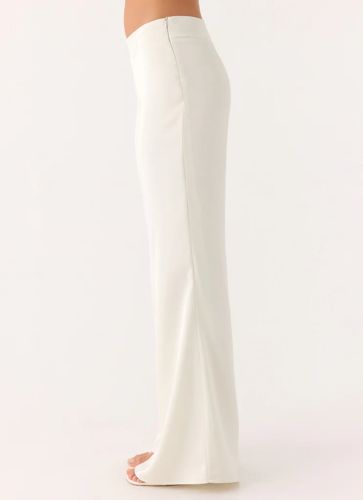 Pantalons Elmah à taille basse - Blanc