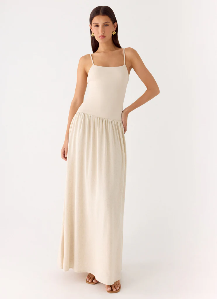 Robe maxi en lin Ali - Oatmeal