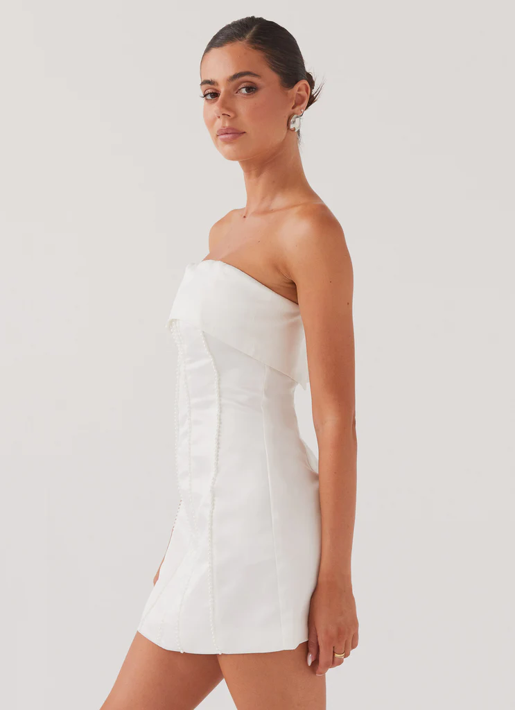 Robe Mini Tube Bombshell – Blanc Perle Robe Mini Tube Bombshell - Blanc Perle