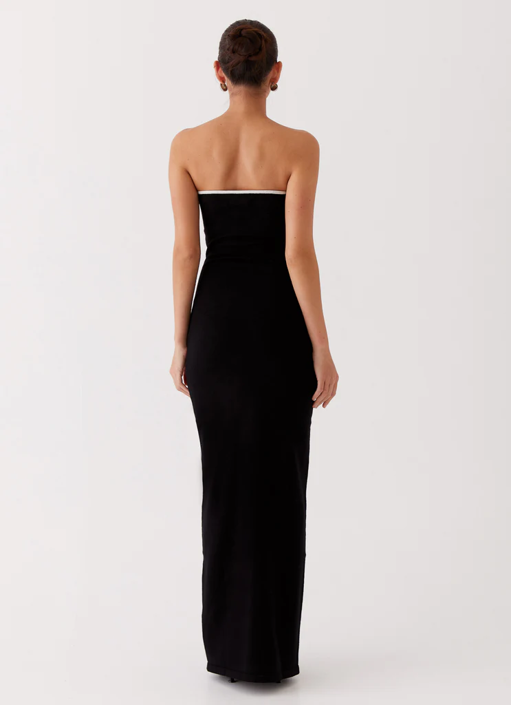 Robe maxi tricot When In Rome - Noir
