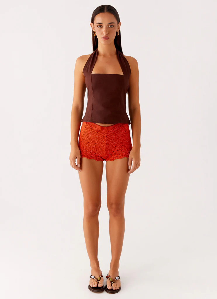Shorts Mini Low Rise Oakley - Orange