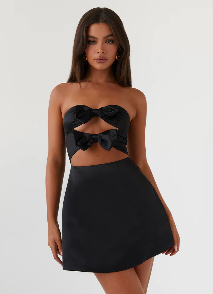 Robe Mini Bow Girl Crush - Noir